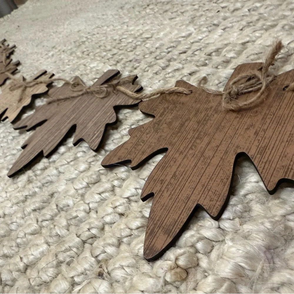 (NWT) Wooden Garland 43” (set of 2)